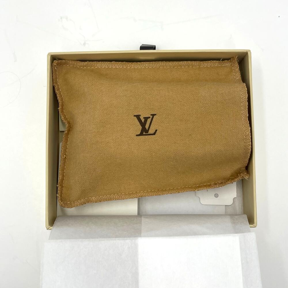 Louis Vuitton LV Womens Leather Logo Cuff Bracelet Gold Clasp w/Box & Dust Bag - Picture 11 of 14